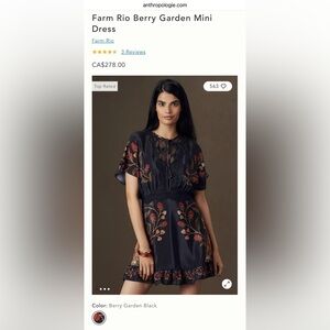 Anthropologie Farm Rio Dress XXS